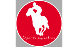 sport équestre - 10cm - Autocollant(sticker)