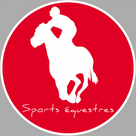 sport équestre - 10cm - Autocollant(sticker)