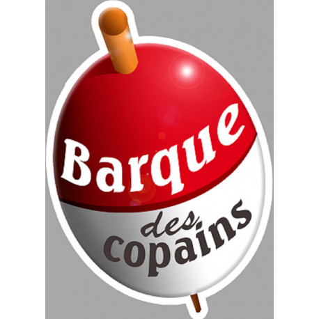 bouchon barque des copains - 20x14cm - Autocollant(sticker)