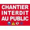 Chantier interdit au public - 13.8x10cm - Autocollant(sticker)