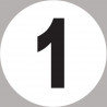 numéro 1 - 10x10cm - Autocollant(sticker)