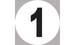 numéro 1 - 15x15cm - Autocollant(sticker)