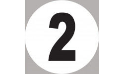 numéro 2 - 5x5cm - Autocollant(sticker)