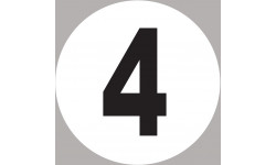 numéro 4 - 10x10cm - Autocollant(sticker)