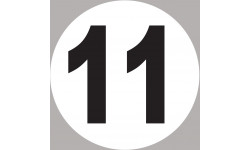 numéro 11 - 5x5cm - Autocollant(sticker)