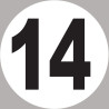 numéro 14 - 10x10cm - Sticker/autocollant
