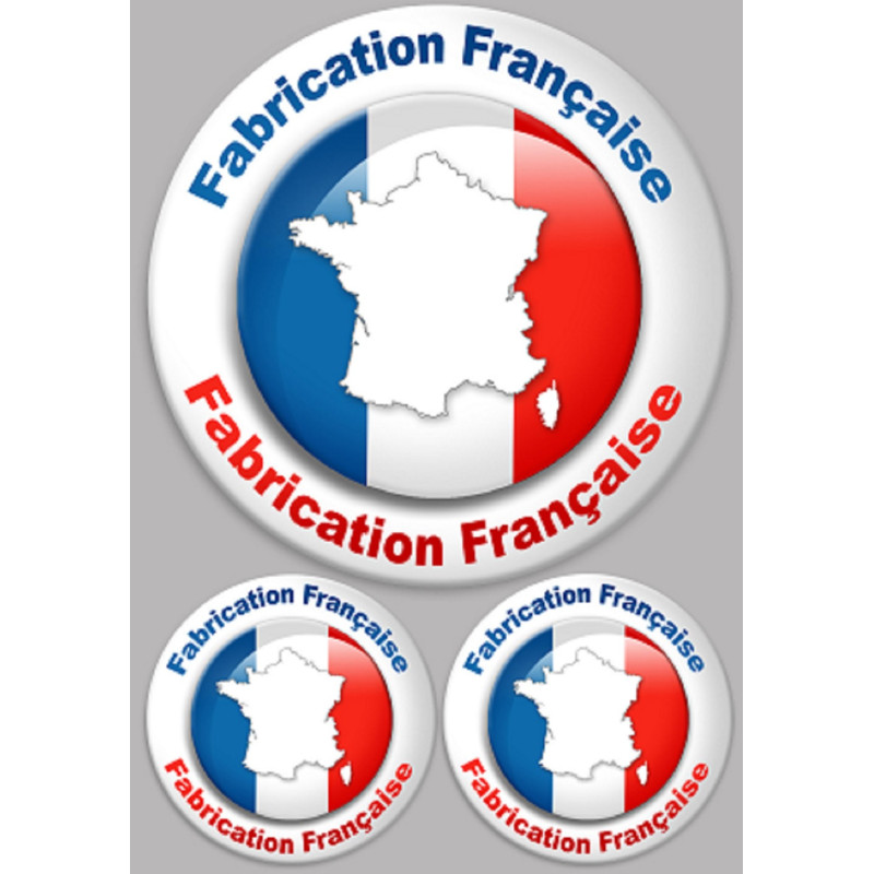 Fabrication Française (1 fois 20cm + 2 fois 10cm) - Sticker/autocolla
