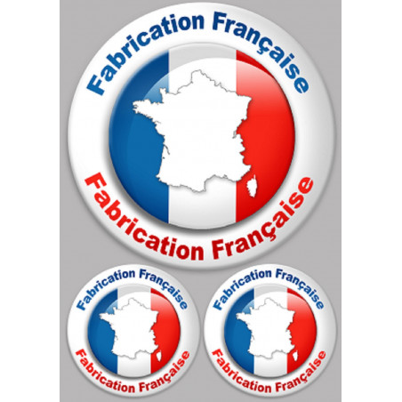 Fabrication Française (1 fois 20cm + 2 fois 10cm) - Autocollant(sticker)