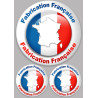 Fabrication Française (1 fois 20cm + 2 fois 10cm) - Sticker/autocolla