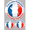 Fabrication Française (1 fois 20cm + 2 fois 10cm) - Autocollant(sticker)