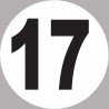 numéro 17 - 10x10cm - Autocollant(sticker)