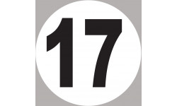 numéro 17 - 15x15cm - Autocollant(sticker)