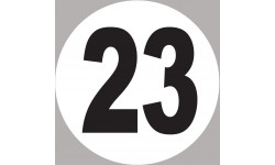 numéro 23 - 5x5cm - Autocollant(sticker)