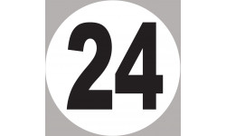 numéro 24 - 5x5cm - Autocollant(sticker)