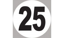 numéro 25 - 20x20cm - Autocollant(sticker)