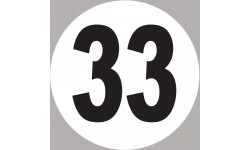 numéro 33 - 10x10m - Autocollant(sticker)