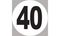 numéro 40 - 5x5cm - Autocollant(sticker)