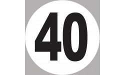 numéro 40 - 20x20cm - Autocollant(sticker)