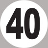 numéro 40 - 20x20cm - Sticker/autocollant