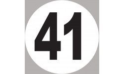 numéro 41 - 10x10cm - Autocollant(sticker)
