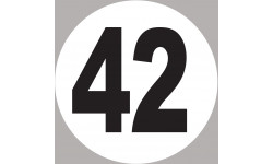 numéro 42 - 5x5cm - Autocollant(sticker)