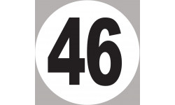 numéro 46 - 5x5cm - Autocollant(sticker)