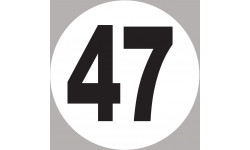 numéro 47 - 15x15cm - Autocollant(sticker)