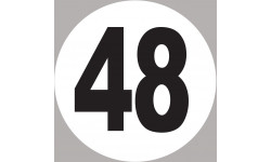 numéro 48 - 5x5cm - Autocollant(sticker)