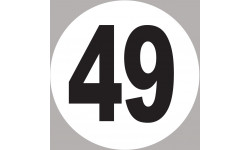 numéro 49 - 5x5cm - Autocollant(sticker)