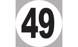 numéro 49 - 15x15cm - Autocollant(sticker)