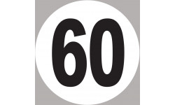 numéro 60 - 10x10cm - Autocollant(sticker)