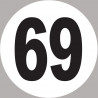 numéro 69 - 5x5cm - Autocollant(sticker)