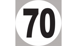 numéro 70 - 5x5cm - Autocollant(sticker)