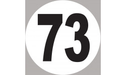 numéro 73 - 5x5cm - Autocollant(sticker)