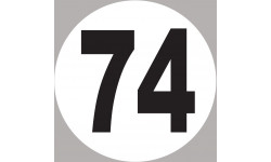 numéro 74 - 10x10cm - Autocollant(sticker)