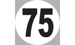 numéro 75 - 20x20cm - Autocollant(sticker)