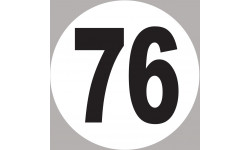 numéro 76 - 5x5cm - Autocollant(sticker)