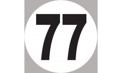 numéro 77 - 10x10cm - Autocollant(sticker)