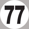numéro 77 - 15x15cm - Sticker/autocollant