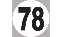 numéro 78 - 5x5cm - Autocollant(sticker)