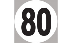 numéro 80 - 5x5cm - Autocollant(sticker)