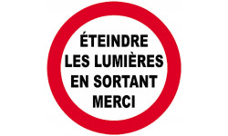 éteindre les lumières en sortant - 10cm - Autocollant(sticker)