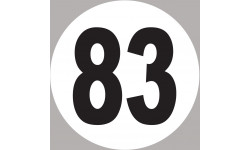 numéro 83 - 5x5cm - Autocollant(sticker)