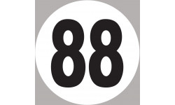 numéro 88 - 10x10cm - Autocollant(sticker)