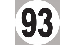 numéro 93 - 10x10cm - Autocollant(sticker)