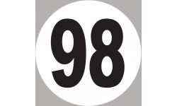 numéro 98 -10x10cm - Autocollant(sticker)