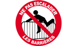 ne pas escalader les barrières - 5cm - Autocollant(sticker)