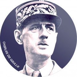 Charles de Gaulle (5x5cm) - Autocollant(sticker)