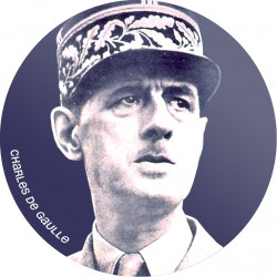 Charles de Gaulle (10x10cm) - Autocollant(sticker)