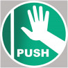 Push the door - 15cm - Autocollant(sticker)